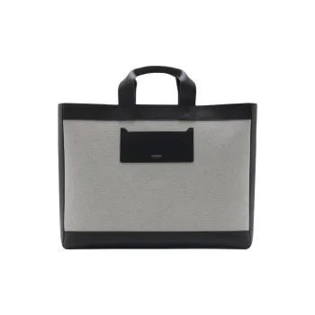 Burberry Cotton Canvas Shoulder Bag Crossbody Bag Handbag Women's Black
