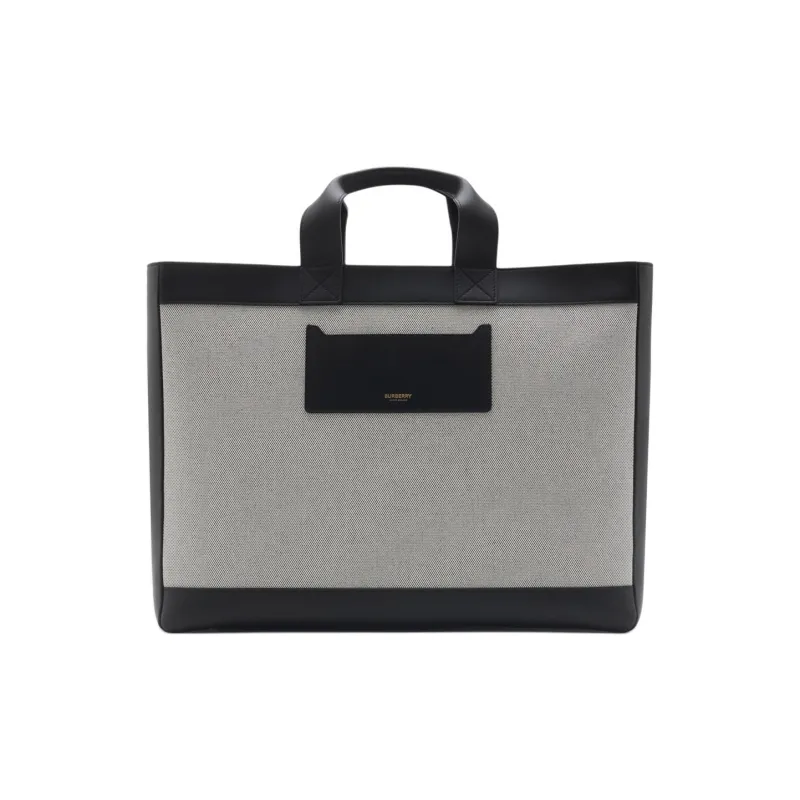 Burberry Cotton Canvas Shoulder Bag Crossbody Bag Handbag Women's Black-0