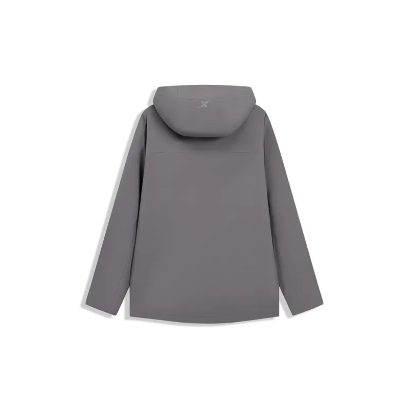 XTEP Wing Waterproof And Windproof Windbreaker Jacket Unisex Introverted Gray-1