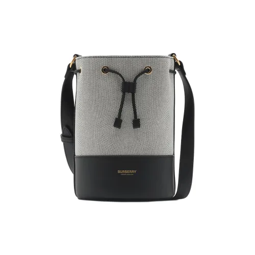Burberry Canvas Bucket Bags Shoulder Bag Crossbody Bag Mini Women's Black