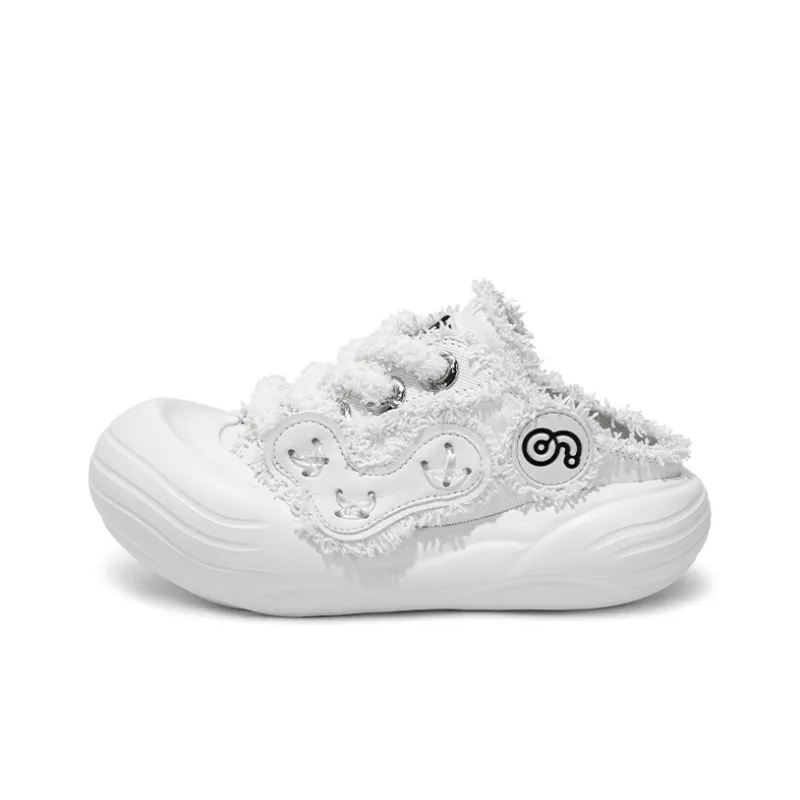 CN Cheese Foam Anti Slip Wear Resistant Breathable Lightweight Height Increasing Low Top Canvas Shoes Unisex White-0