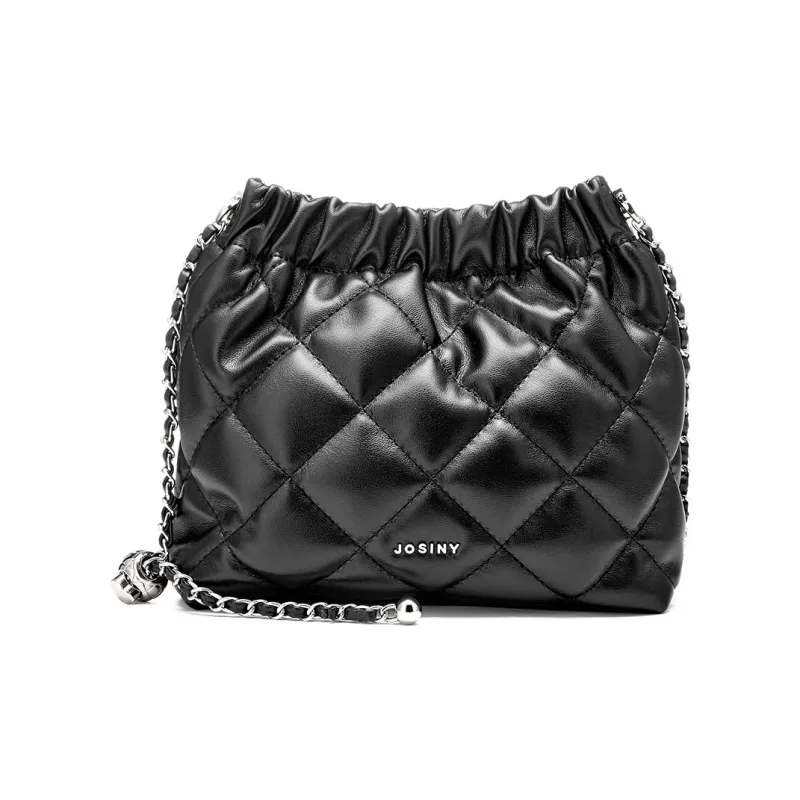 JOSINY PU Bucket Bag, Shoulder Bag Regular Women's Black/Ecru/Nude Pink-0