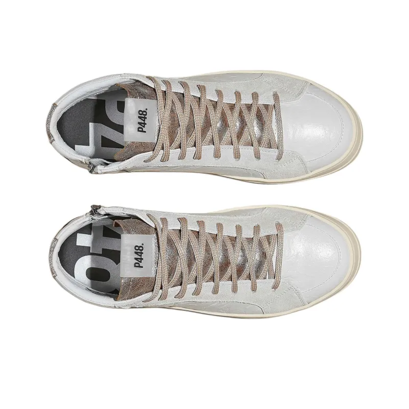 P448 High-Top Skateboard Shoes Women's Gray-2