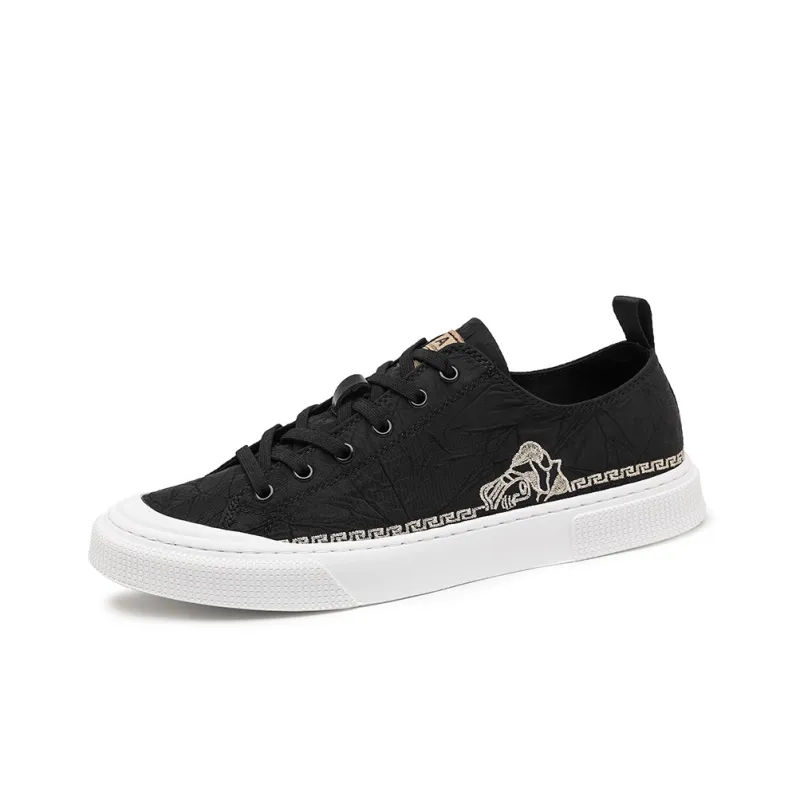 Abango Casual Shoes Men Low Top White/Black-7