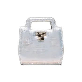 STEVE MADDEN PU Leather Shoulder Bag Crossbody Bag Handbag Medium Size Women's Silver