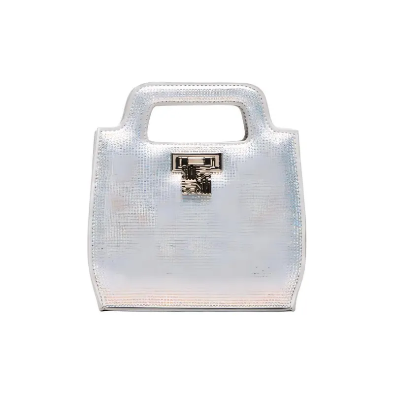 STEVE MADDEN PU Leather Shoulder Bag Crossbody Bag Handbag Medium Size Women's Silver-0