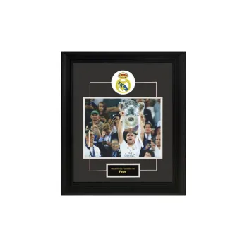 Three For Pepe Real Madrid Hand Signed Photo SA Certificate Framed