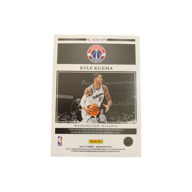 PANINI 2022 23 NOIR Kuzma Jersey 88/99 Game Used Star Card Access Included Sports Cards 1 Pc-1