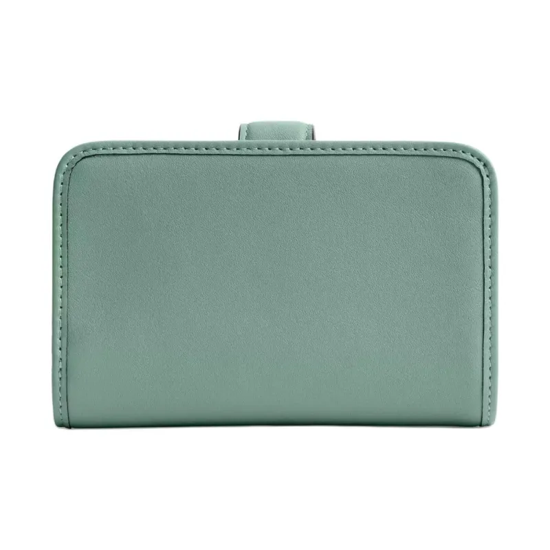 COACH Tabby Leather Wallet Medium Size Women's Blue Crystal Green-1