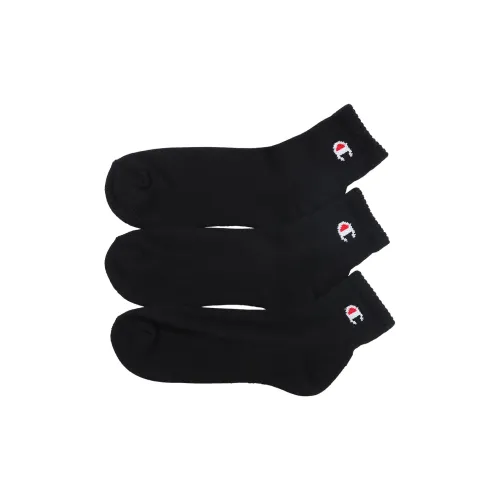 Champion SS24 Mid-Calf Socks Men's 3 Pack Black