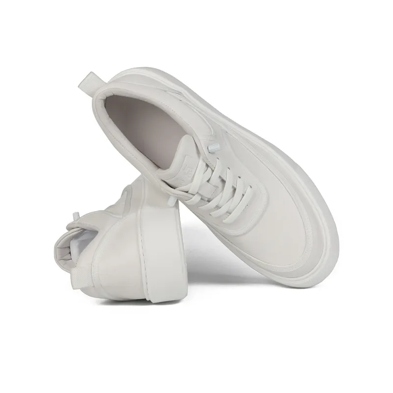 Thai Points Anti Slip Wear Resistant Low Top Skateboard Shoes Men's White-3