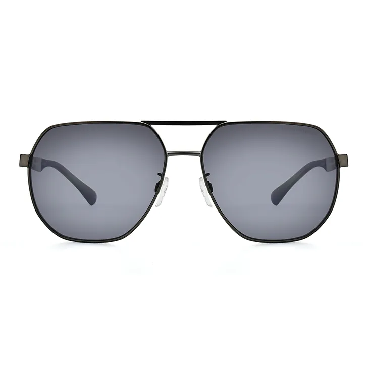EMPORIO ARMANI Alloy Aviator Sunglasses Unisex Black-1