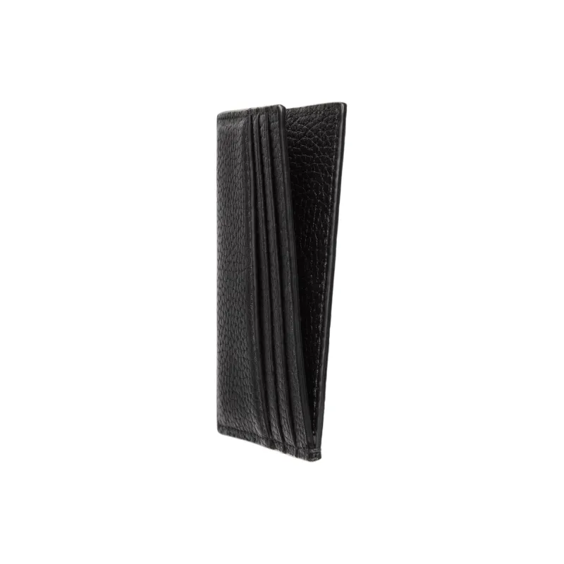 GUCCI Leather Card Holder Men's Black-3
