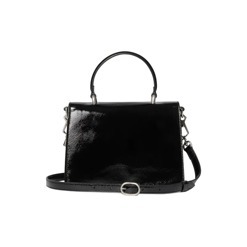 GUCCI Patent Leather Crossbody One Shoulder Handbag Small Size Women's Black-3