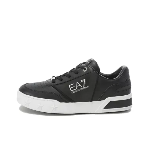 EMPORIO ARMANI EA7 Skateboard Shoes Unisex Low-Top Black/Silver