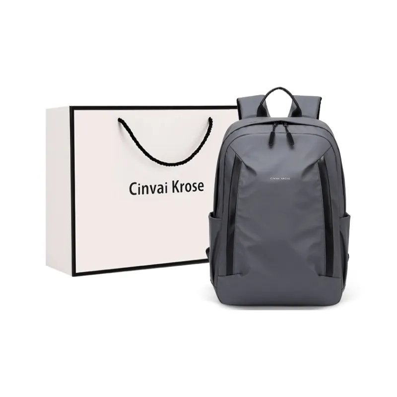 CinvaiKrose Fabric Backpack Large Size Men's Gray/Black/Blue-0