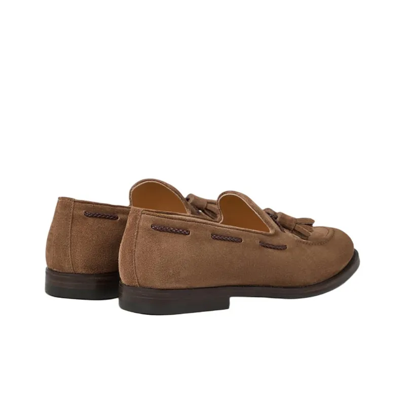 Brunello Cucinelli Tassel detail Suede Loafers-3