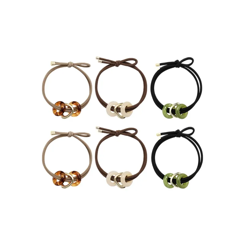 ROYALSASA Rubber Band, Acrylic Accessories Hair Tie Women's-0
