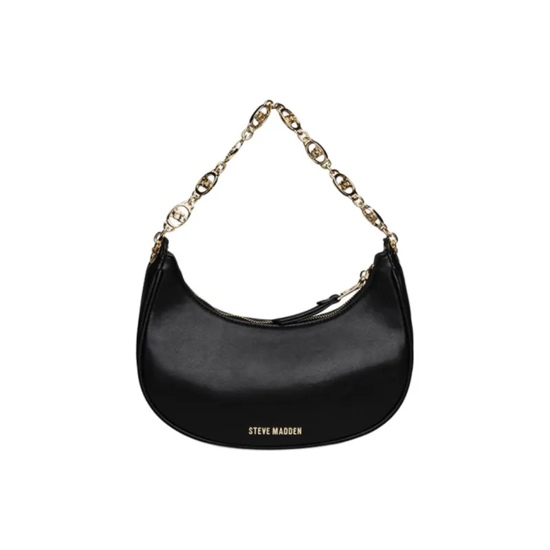 STEVE MADDEN PU Leather Crossbody One Shoulder Handbags Medium Size Women's Black/Pink-3
