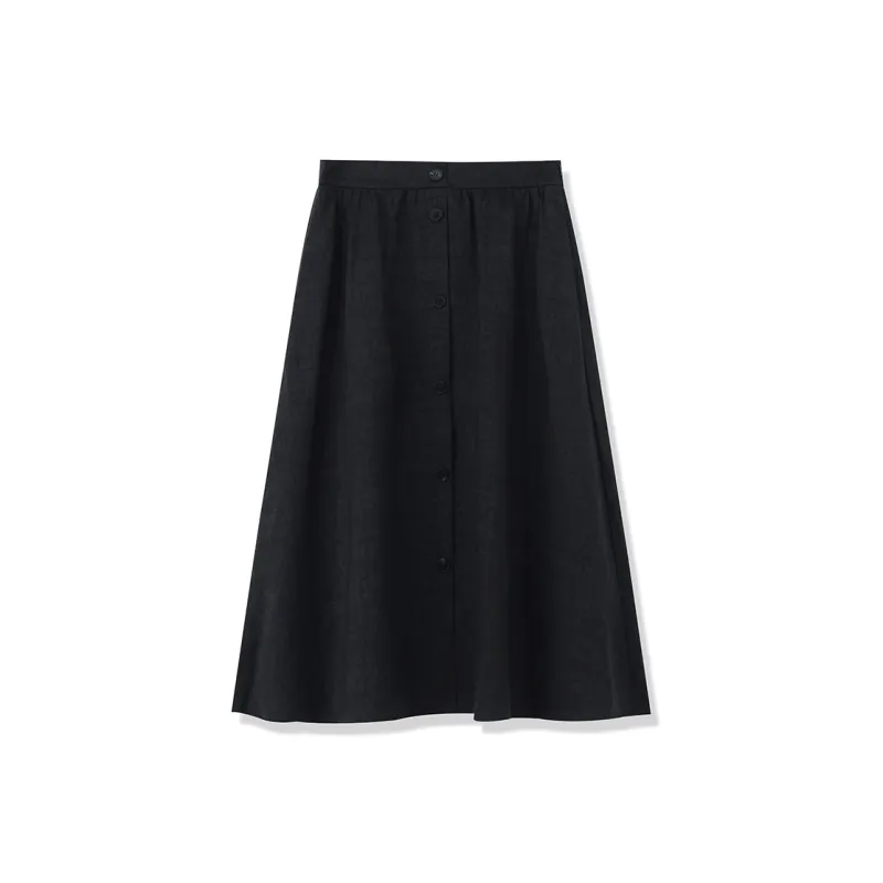 GOELIA Casual Long Skirt Women's Black-1