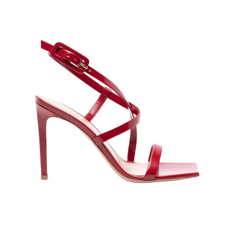 GIANVITO ROSSI Lindsay Strap Sandals 9.5cm Women's Red-1