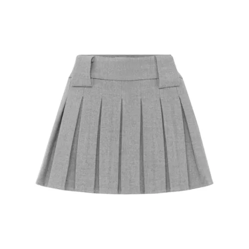 With Jean Casual Short Skirts Women's Grey/Gray