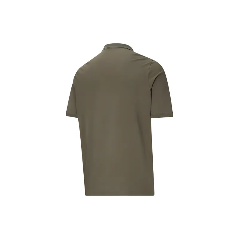 PUMA Polo Shirt Men's Dark Green Moss - Black-1