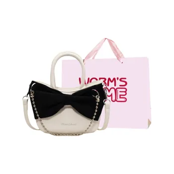 Worm's Home PU Shoulder Bag, Crossbody Bag, Handbag Regular Women's White/Coffee/Black/Pink