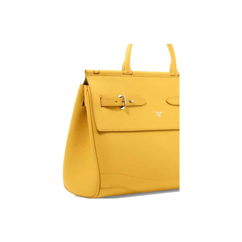 Fontana Milano 1915 Togo Leather Shoulder Bag Crossbody Bag Handbag Women's Yellow-3