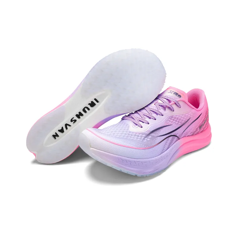 IRUNSVAN Low-Top Running Shoes Unisex Neon Pink Gradating Purple-7