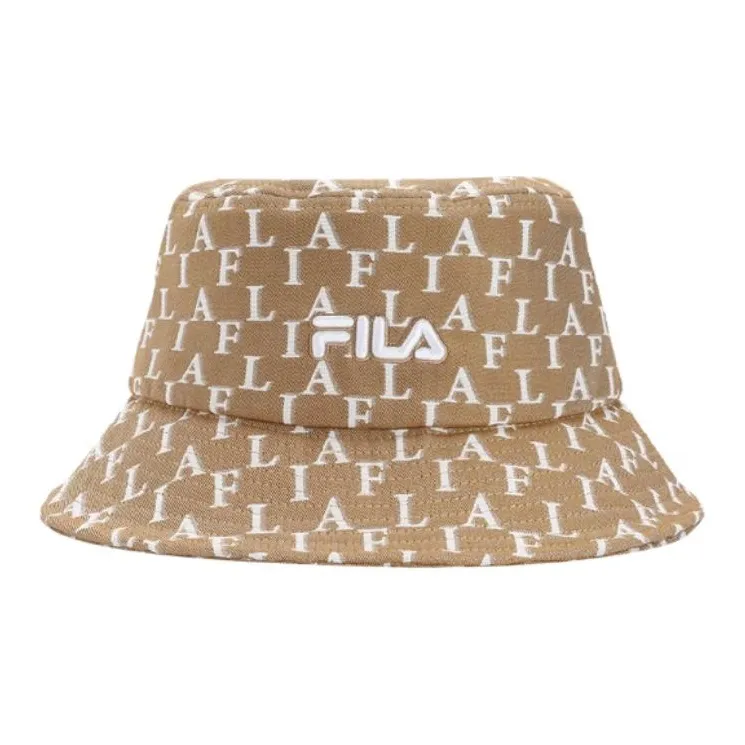 FILA Polyester, Cotton Bucket Hats Unisex Apricot-1