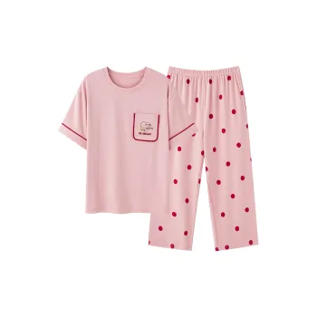 Colorful Pajama Set Women's Pink