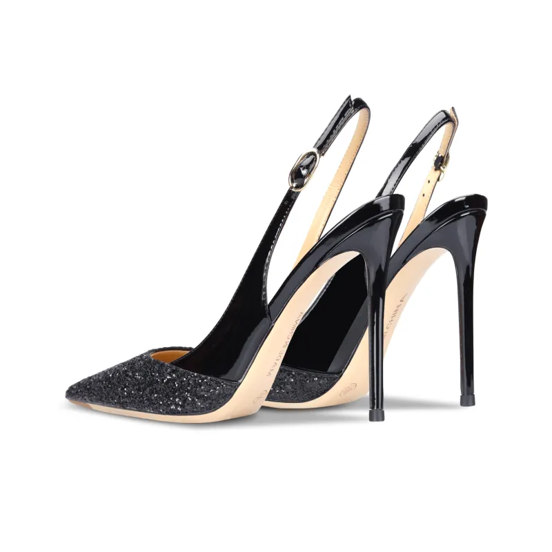 Suyymakk One Strap Sandals For Women's Extremely High Women's Black-1