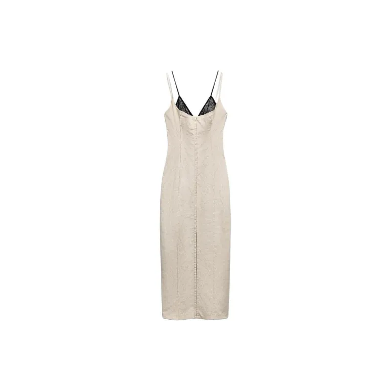 ZARA Slip Dresses Women's Raw White-1