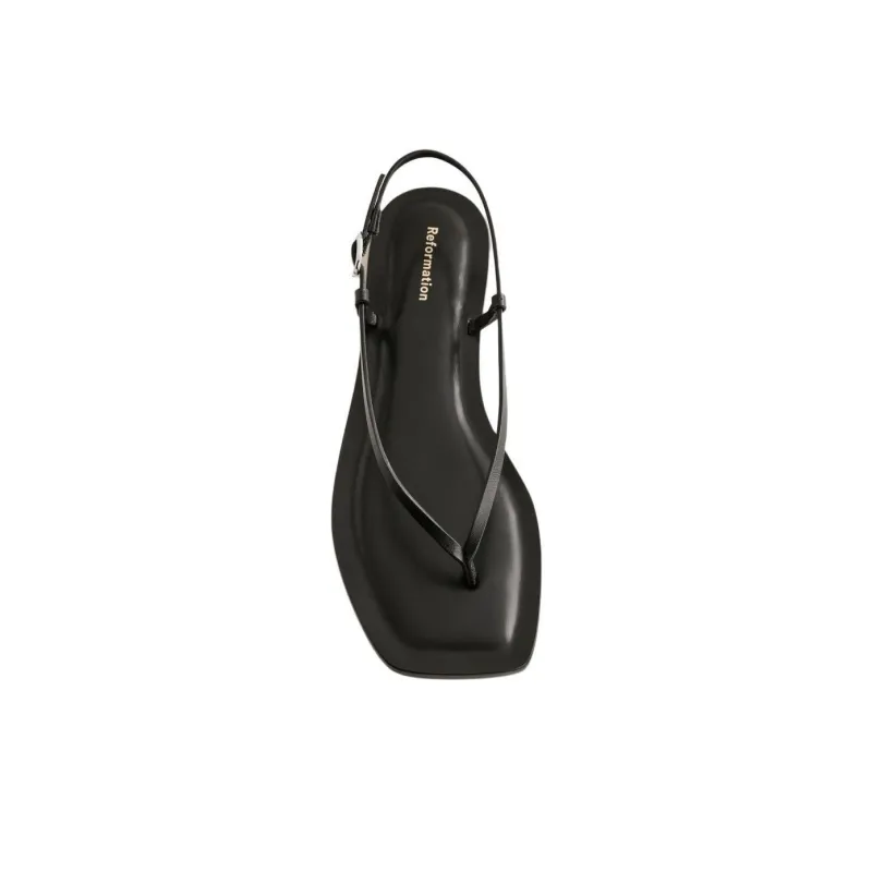 REFORMATION Vincenza Strap Sandals Women's Black-3