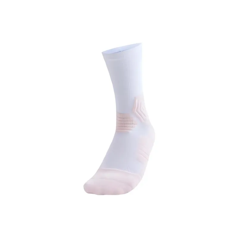 Anta Basketball Collection Basketball Socks Unisex 1 Pack Pure White/Clear Pink-0