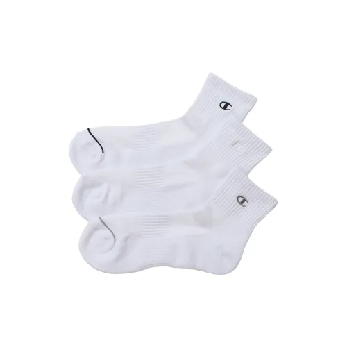 Champion SS24 Mid-Calf Socks Men's 3 Pack White