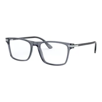 PRADA Plastic Metal Square Eyeglass Frames Men's Gray