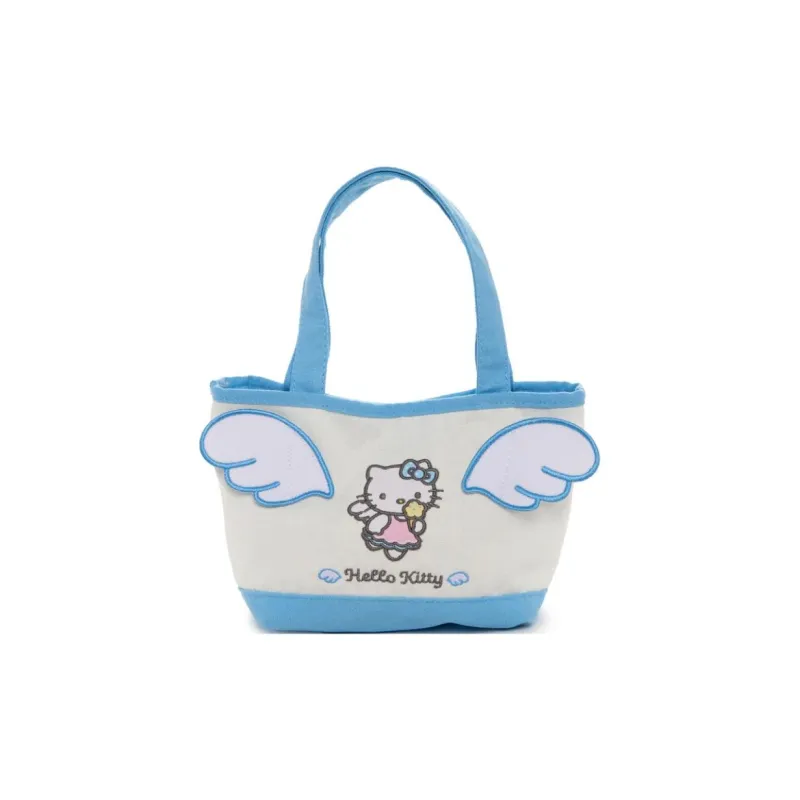 Sanrio Canvas Bag, Tote Bag, Shopping Bag, Handbag Mini Women's Beige Blue-0