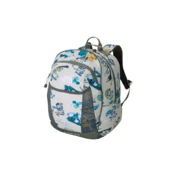 THE NORTH FACE Nylon Backpack Men's Beige With Dark Green Accents