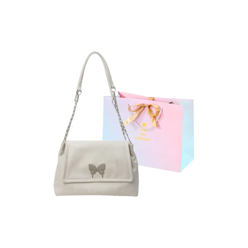 SUPERCUTE PU Shoulder Bag Women's Silver/White/Black/Pink-8