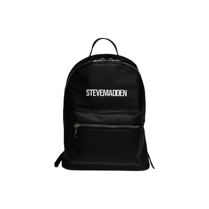 STEVE MADDEN PU Backpack Medium Size Unisex Black/White-0
