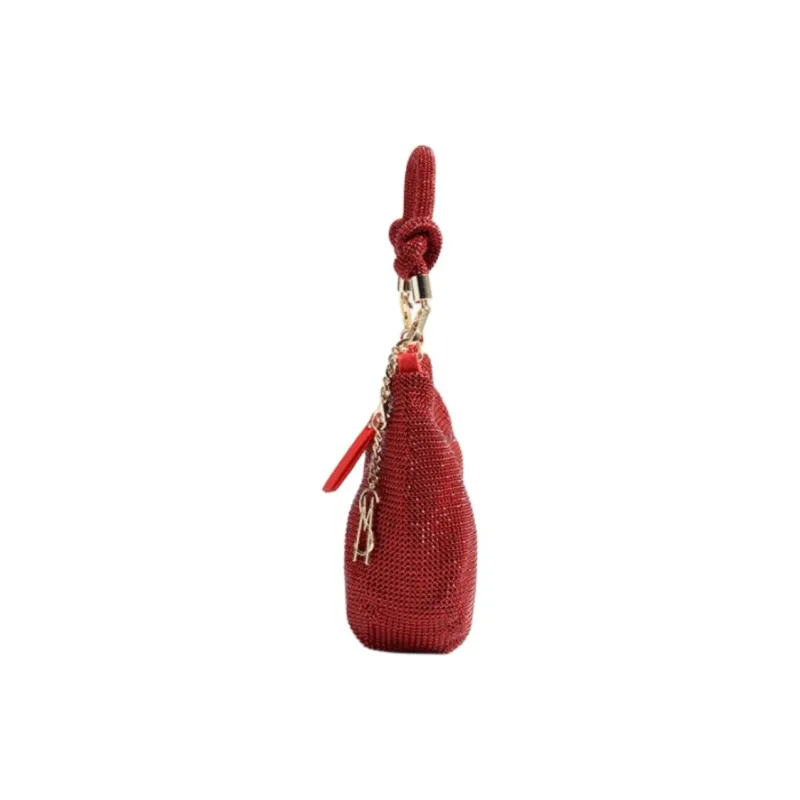 STEVE MADDEN PU Shoulder Bag Regular Women's Silver/Black/Red-10