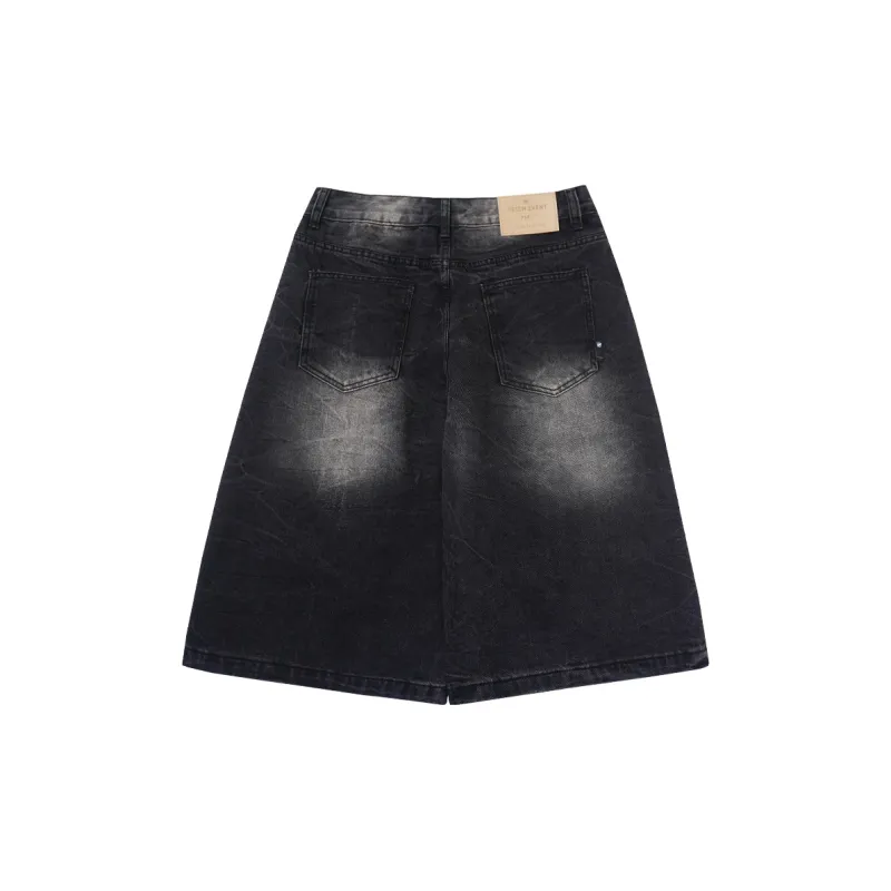 PMET Denim Shorts Unisex Black-1