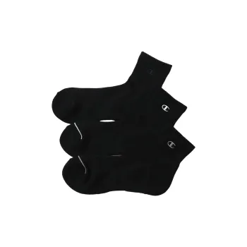 Champion SS24 Mid Calf Socks Men's 3 Pack Black