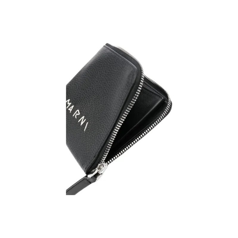 MARNI Calfskin Wallet Men's Black-4