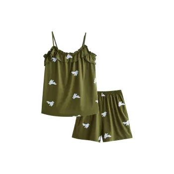 Dream Heart Pajama Set Women's Green