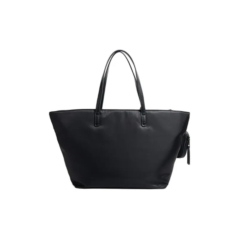 STEVE MADDEN Nylon Tote Bag Shopping Bag Shoulder Bag Handbag Large Size Women's Black/Coffee-2