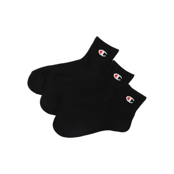 Champion SS24 Mid Calf Socks Men's 3 Pack Black