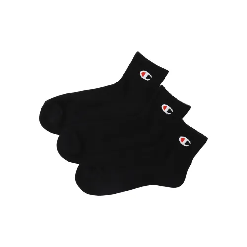 Champion SS24 Mid-Calf Socks Men's 3 Pack Black